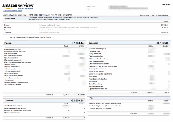 如何在亚马逊卖家中心下载费用报表？