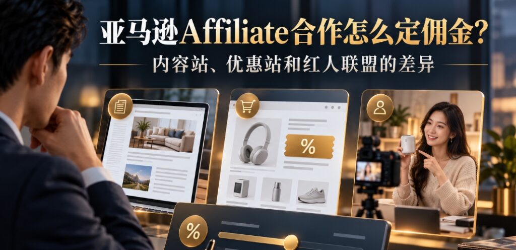 亚马逊Affiliate合作怎么定佣金？内容站、优惠站和红人联盟的差异