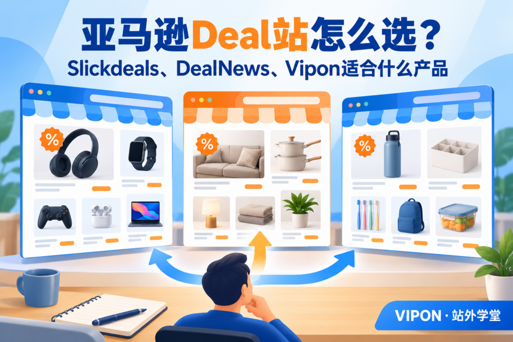 亚马逊Deal站怎么选？Slickdeals、DealNews、Vipon适合什么产品