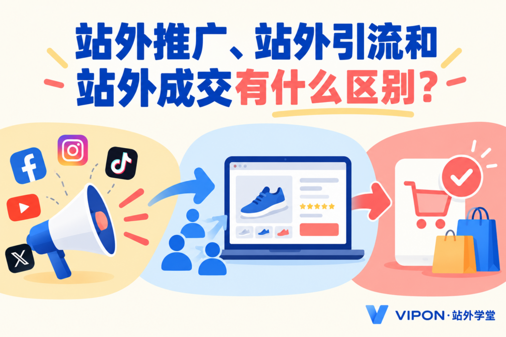 站外推广、站外引流和站外成交有什么区别？卖家别混用概念