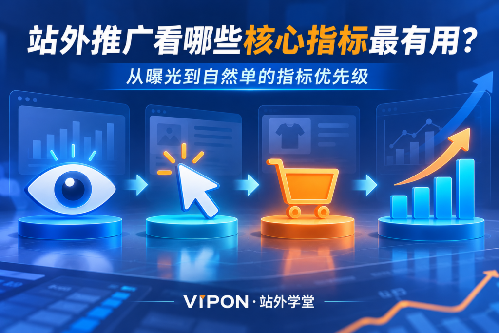 站外推广看哪些核心指标最有用？从曝光到自然单的指标优先级