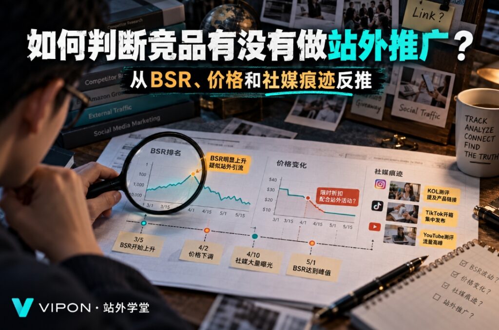 如何判断竞品有没有做站外推广？从BSR波动、价格变化和社媒痕迹反推打法