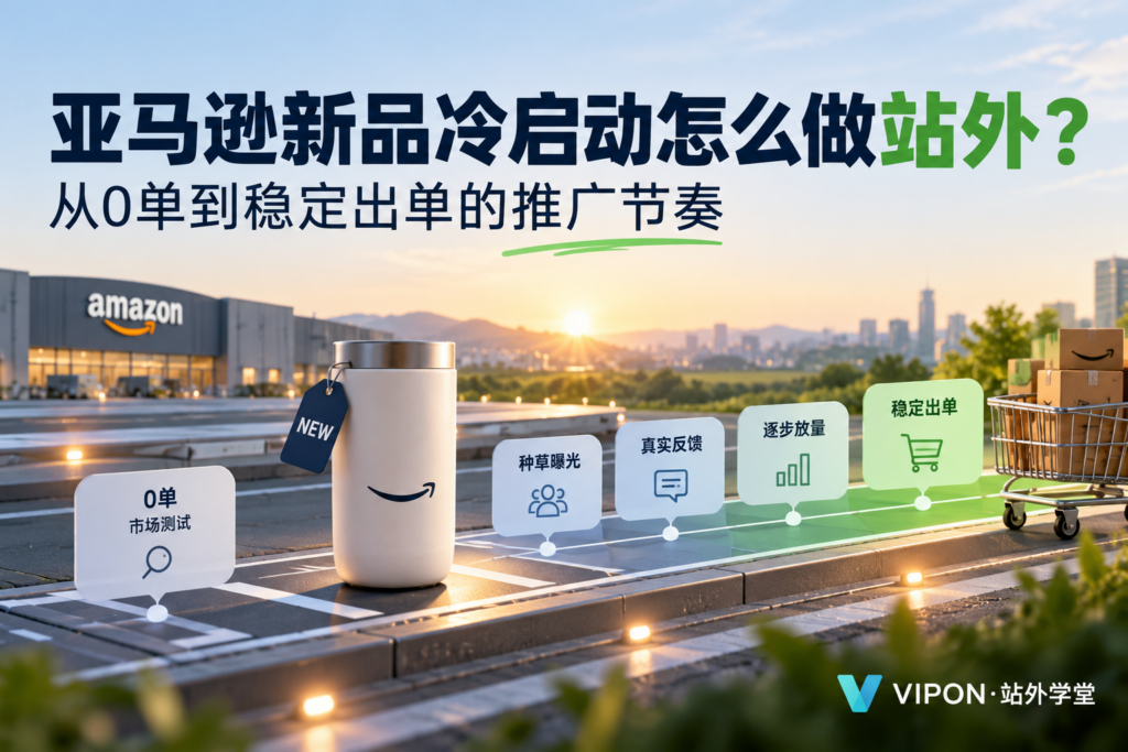 亚马逊新品冷启动怎么做站外？从0单到稳定出单的推广节奏