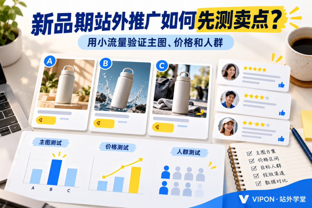 新品期站外推广如何先测卖点？用小流量验证主图、价格和人群