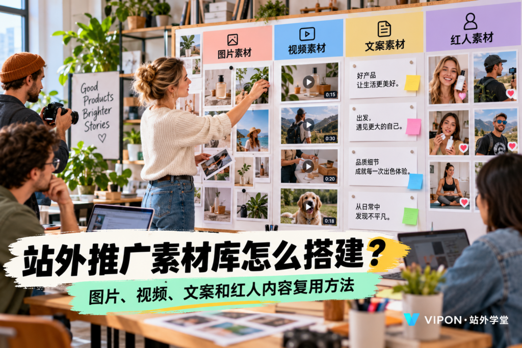 站外推广素材库怎么搭建？图片、视频、文案和红人内容复用方法
