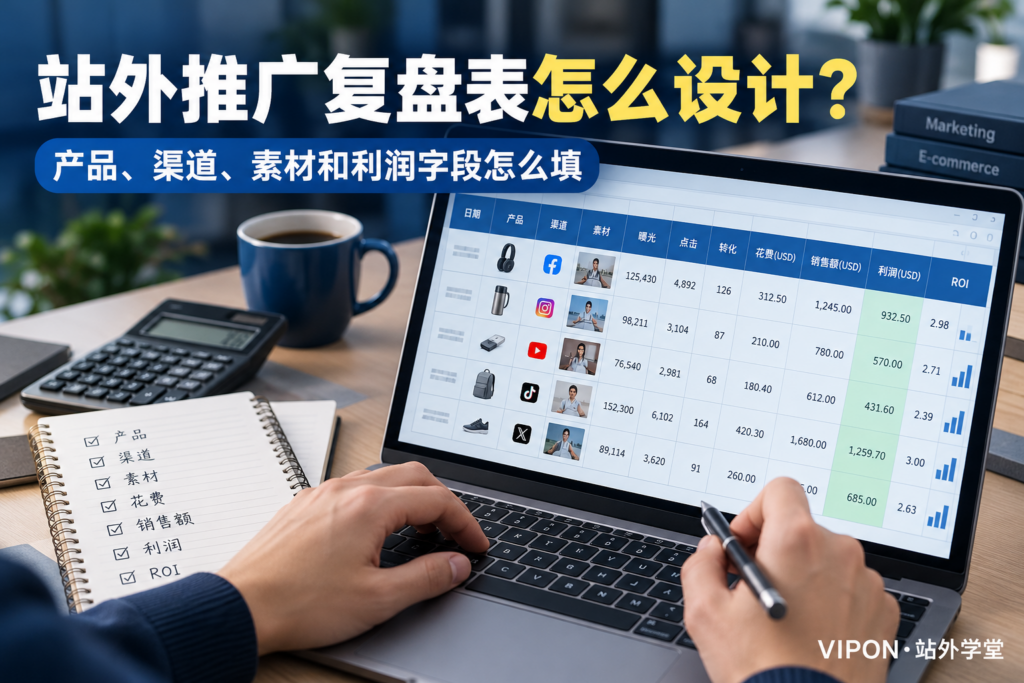 站外推广复盘表怎么设计？产品、渠道、素材和利润字段怎么填