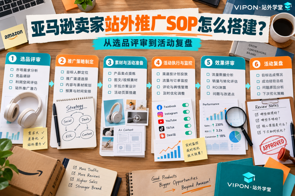 亚马逊卖家站外推广SOP怎么搭建？从选品评审到活动复盘