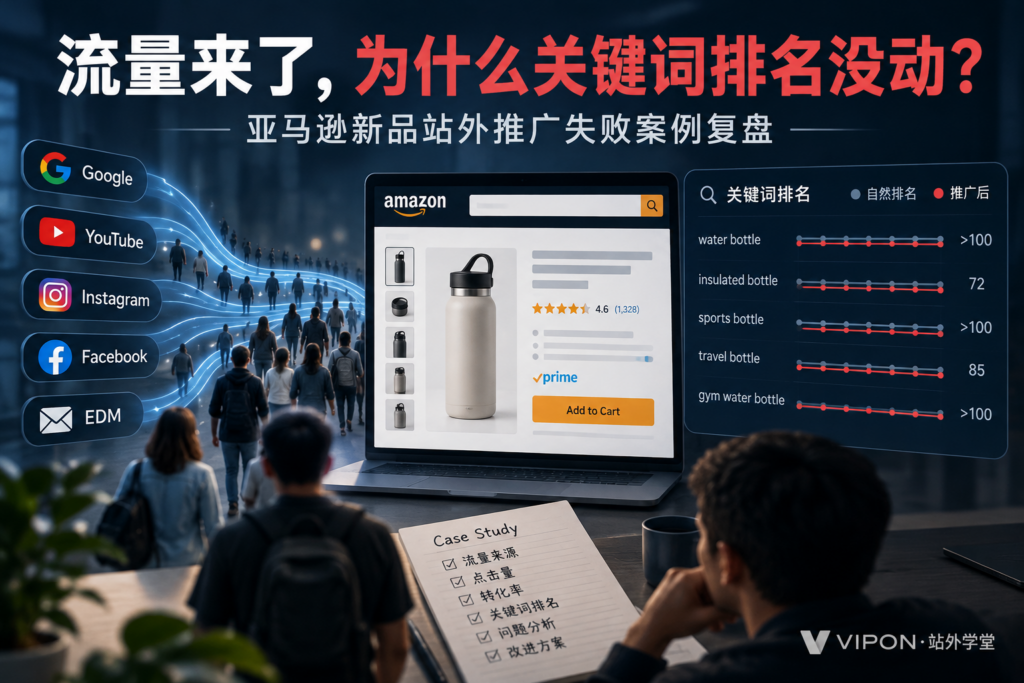 亚马逊新品站外推广失败案例：为什么流量来了却没有推起关键词排名