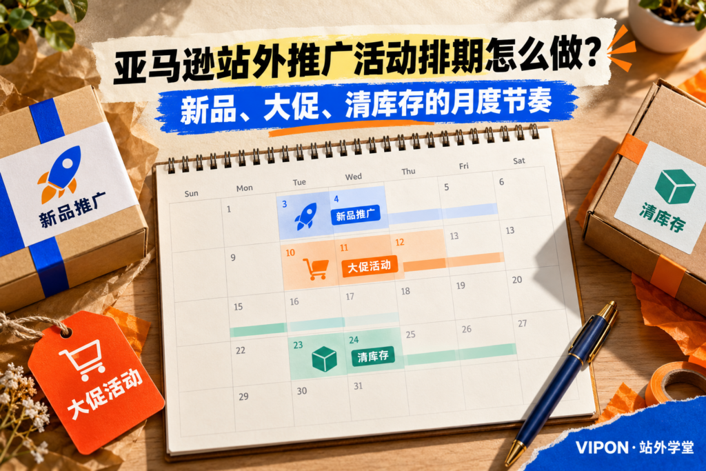 亚马逊站外推广活动排期怎么做？新品、大促、清库存的月度节奏