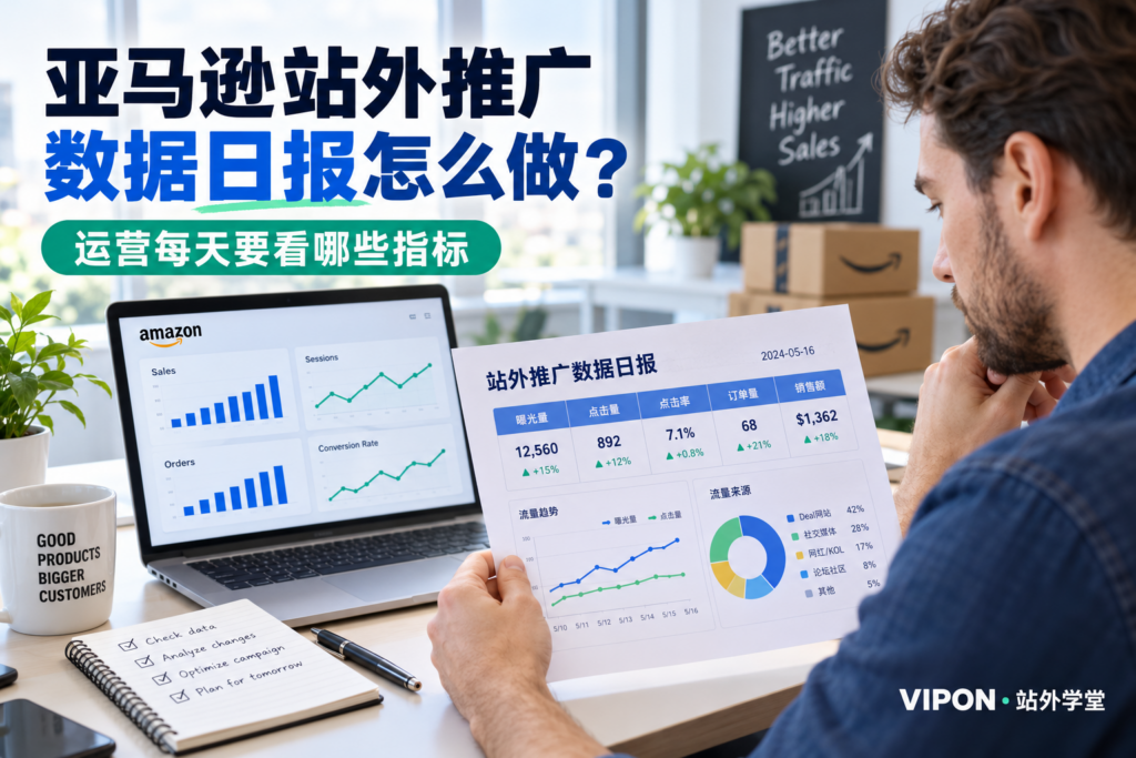 亚马逊站外推广数据日报怎么做？运营每天要看哪些指标
