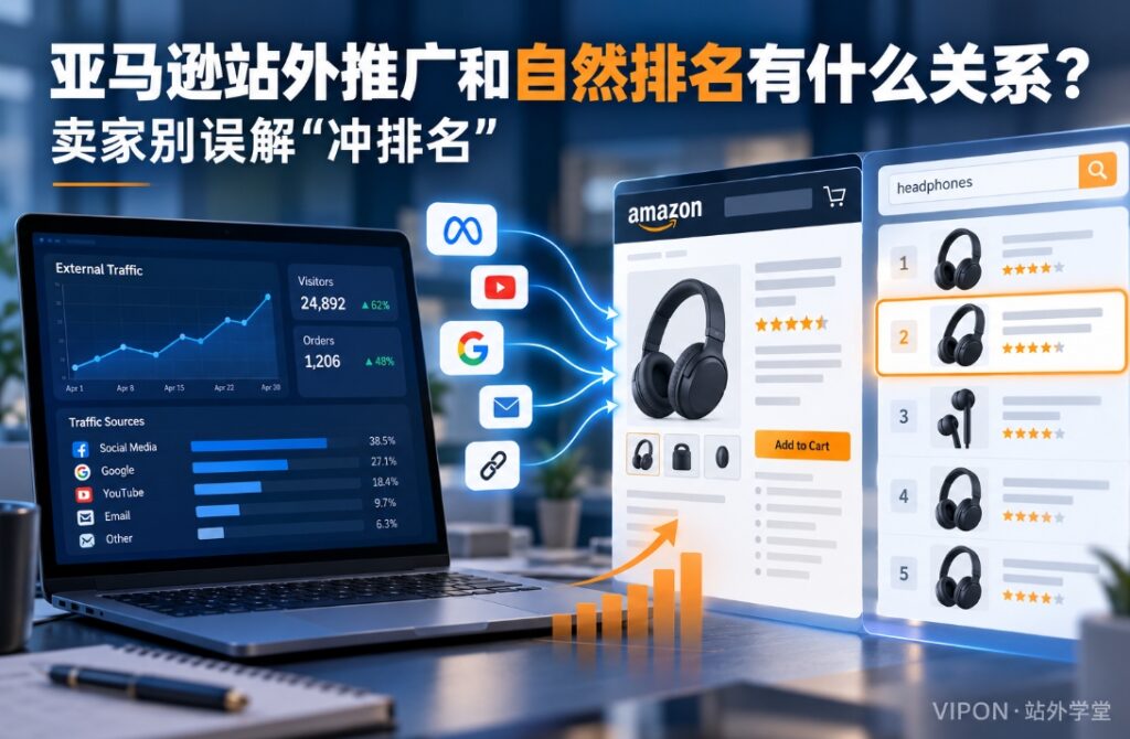亚马逊站外推广和自然排名有什么关系？卖家别误解“冲排名”